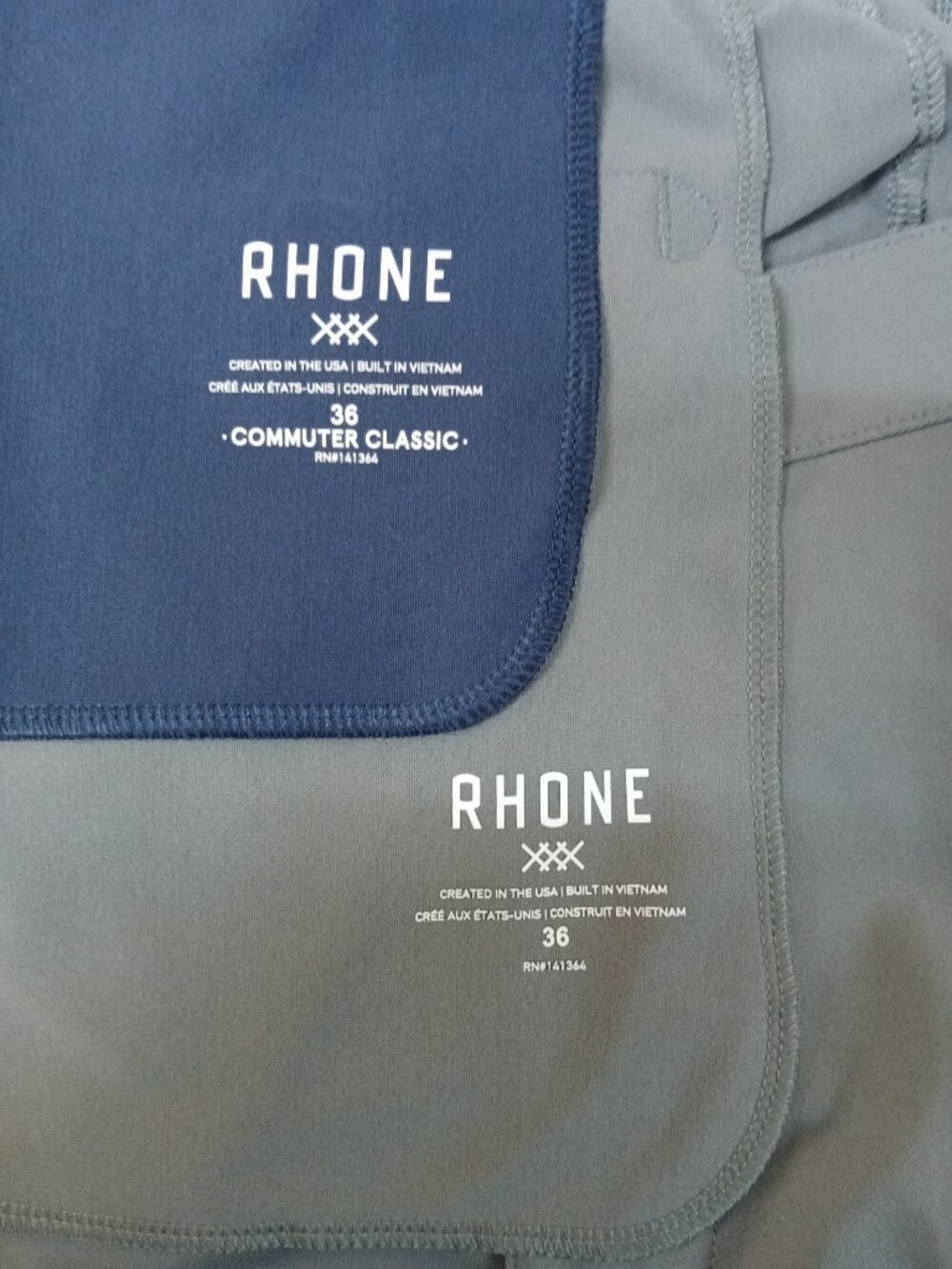 Lot of 2 Rhone Pants Mens 36 Commuter Classic 4 Way Stretch 33" Inseam Blue Gray